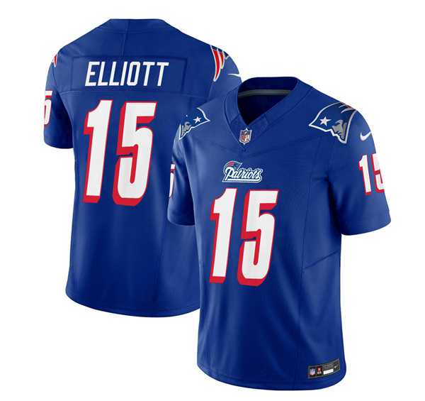 Men & Women & Youth New England Patriots #15 Ezekiel Elliott Blue 2023 F.U.S.E. Vapor Limited Jersey->new england patriots->NFL Jersey